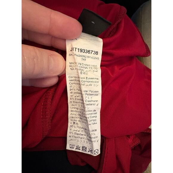 WHIMSIGOTH Women's Y2K  Red Mesh Lined Long Sleeve Backless Mini Dress Witchy M - Picture 8 of 9